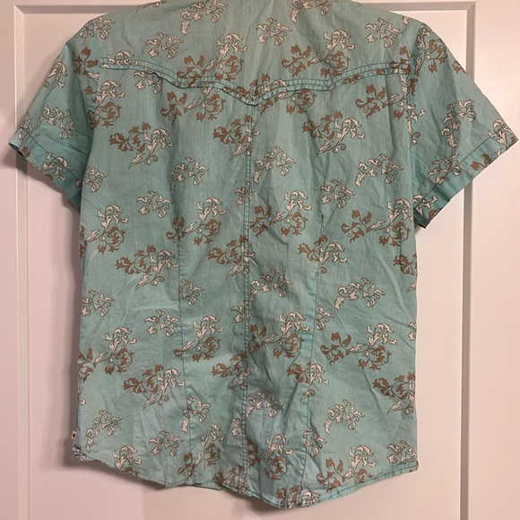 Pearl snap western cowgirl button down M - Picture 5 of 12